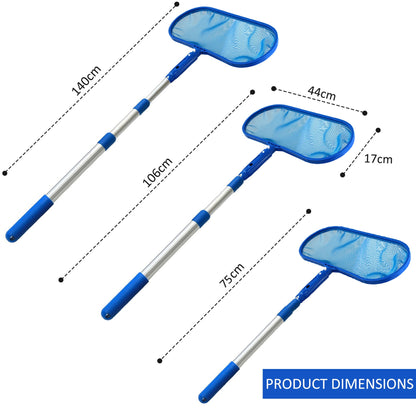 Swimming Pool Cleaning Net with Extendable Telescopic Pole