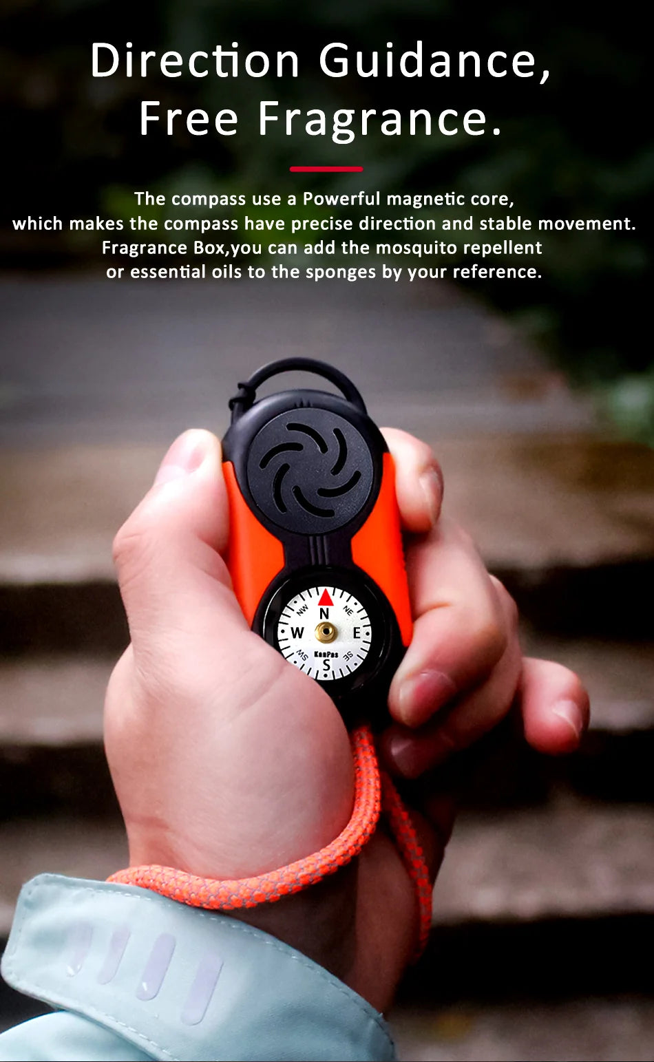 KANPAS Thermometer Compass Kit /Quality Thermohygrometer Kit / for Outdoor, Camping,Hiking,Trekking,hunting,LiveSaving,Survival