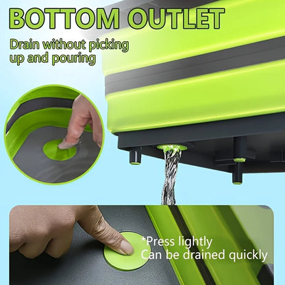 1pc Portable space saving basin with built-in sink and storage function - perfect for outdoor camping, travel, and home use