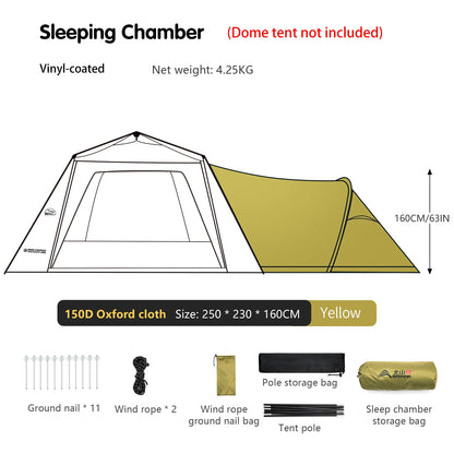 BISINNA 6-8 Persons One-touch Dome Tent Vinyl Coated Canopy Waterpoof Sunshade Shelter for Family Camping Travel Outdoors