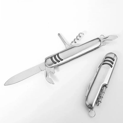 1 Piece Multifunctional Folding Stainless Steel Knife Swiss Army Knife Camping Knife Fruit Knife Barbecue Universal Knife