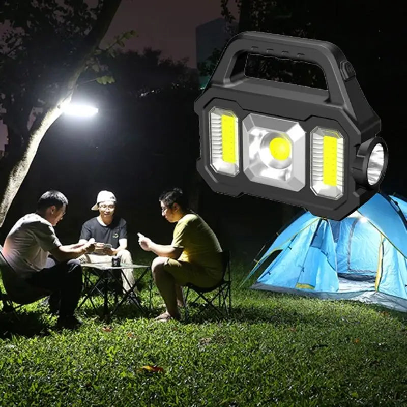 Emergencies Work Light Camping Light USB and Solar Charging Beam Flashlight D5QD