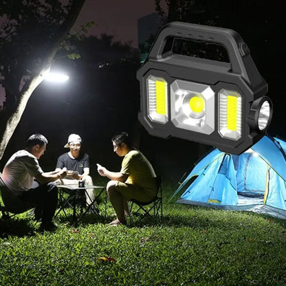 Emergencies Work Light Camping Light USB and Solar Charging Beam Flashlight D5QD