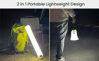 Portable Air Tube Light Foldable LED Soft Light Inflatable USB Solar Charging Waterproof Outdoor Photography Camping Lighting