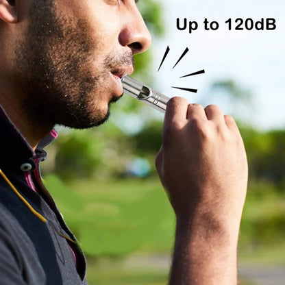 [OD] Titanium Whistle with Lanyard Emergency Safety Survival Whistle Ultralight Camping Hiking Outdoors Emergency