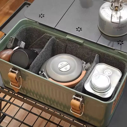 Folding Table Top Aluminum Alloy Table Board Plate Mini Shelf Table Board Felt Lining For Stanley Lunch Box 9.4L Camping Gear