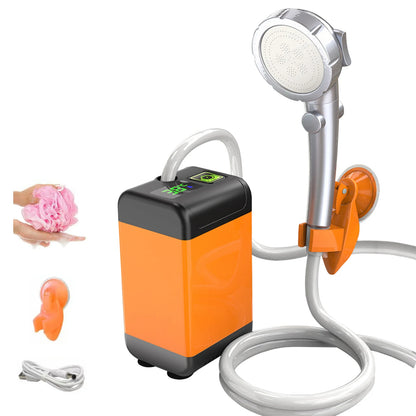 Outdoor Electric Shower Portable Shower Pump USB Rechargeable Waterproof Sprinkler Shower Head for Camping Travel Pet Watering