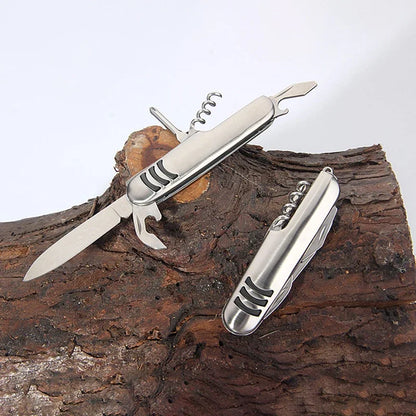 1 Piece Multifunctional Folding Stainless Steel Knife Swiss Army Knife Camping Knife Fruit Knife Barbecue Universal Knife