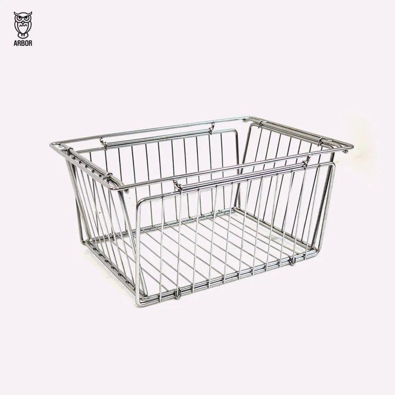 ARBOR FOLDING STAINLESS BASKET WILD CAMPING OUTDOOR
