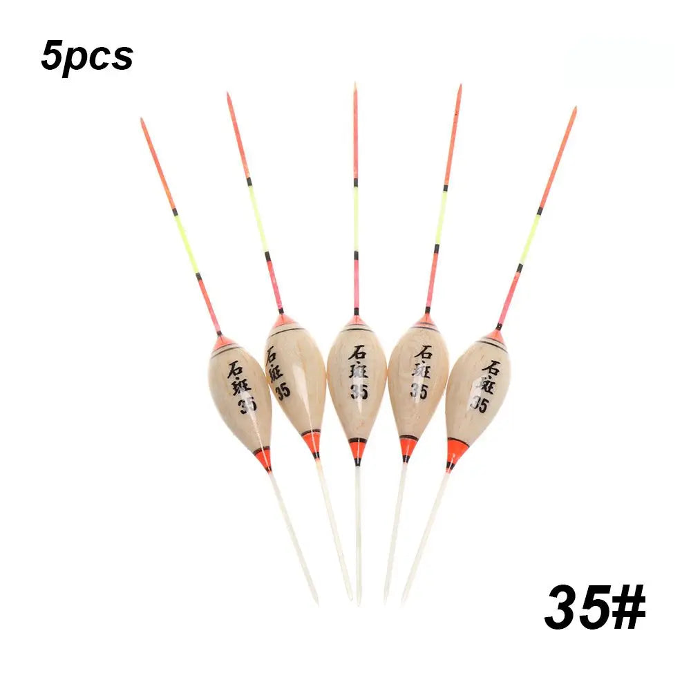 5pcs Fishing Floats Balsa Wood Flotteur Portable Durable Peche Shallow Floating Exquisite Models Accessories