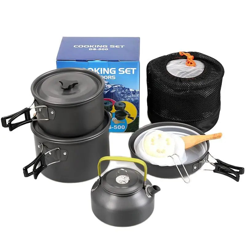 Outdoor Camping Cooking Set Nonstick Pot DS500 DS508 Cookware 3-5 Person