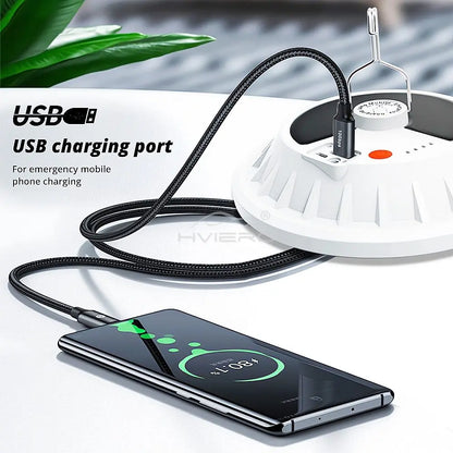 Outdoor Solar LED Portable Lantern Remote Control Lamps Charge Waterproof For Emergency Home Night Market Hang Lights Camping