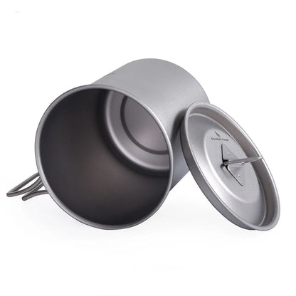 Boundless Voyage Camping Titanium Cup Mug Outdoor Tourist Picnic Cooking Hanging Pot Tableware Hiking Kitchen Equipment Cookware