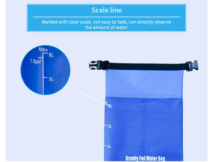 Filterwell 6L Fed Water Filter Straw Water Bag Foldable Outdoor Survival Gear Camping Hiking Travel Supplies