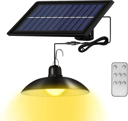 Solar Pendant Lights, An LED Solar Light With a Remote Control for Barn Shed Barn Chicken Coop Bullpen  etc