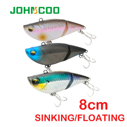 Floating Sinking Baits 2 Sections 8cm Multi Jointed Swimbait VIB Fishing Lures Swimbait for Fishing Pike Bass Fishing Tackle