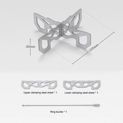 1/2pcs Mini Alcohol Stove Cross Stand Stainless Steel Sturdy Cooking Ultra-light Spirit Burner Cross Stand for Outdoor Camping