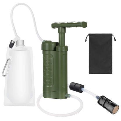 Outdoor Water Filter Filtration System Pump Water Filtration System with 0.01 Micron Water Filter Survival Tool Camping Supplies