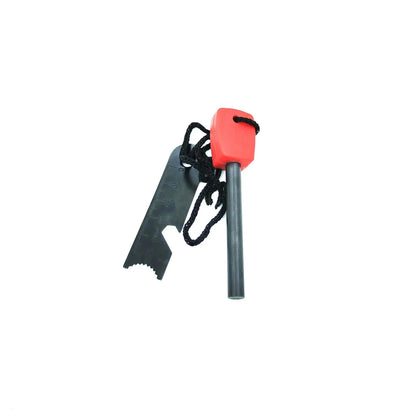 New Wilderness Survival Portable Flint Kit - Magnesium Fire Starter Stick with Wooden Handle for Camping Outdoor Equipment Tool