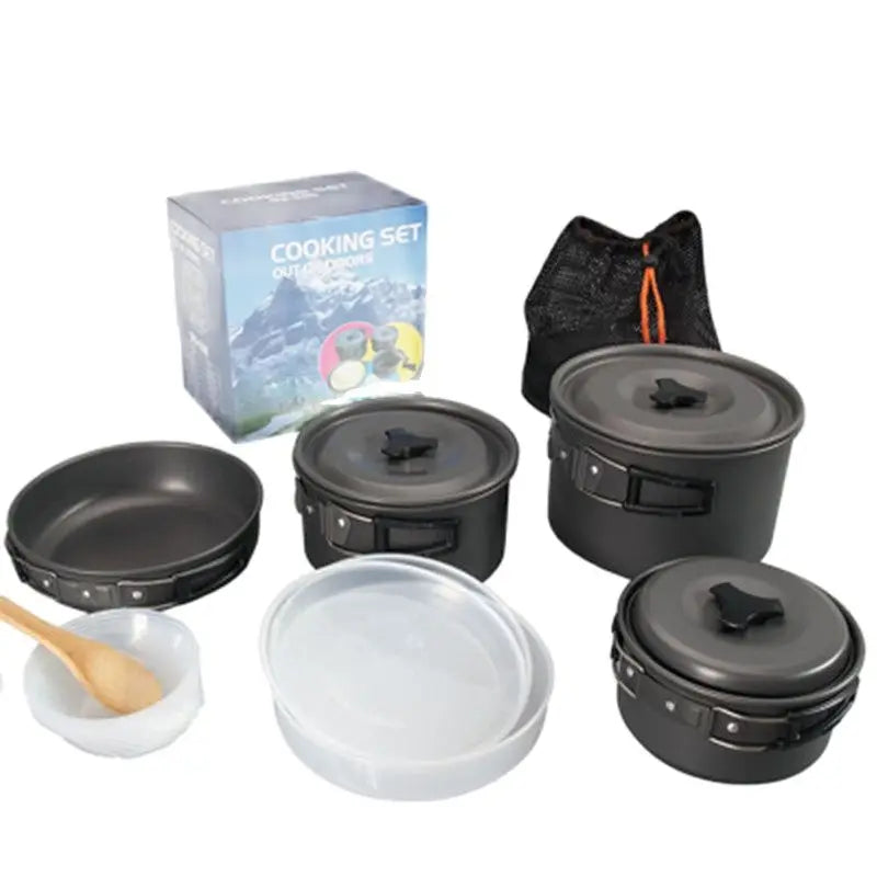 Outdoor Camping Cooking Set Nonstick Pot DS500 DS508 Cookware 3-5 Person