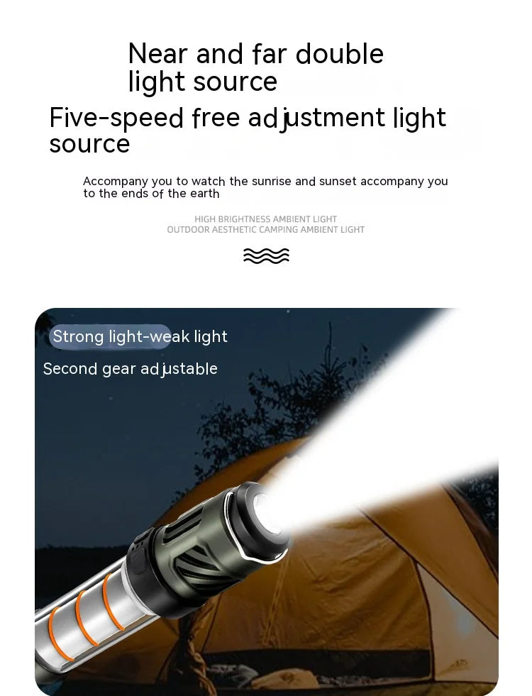 Multi-function Camping Mosquito Lamp Rechargeable Portable LED Flashlight Outdoor Lighting Mosquito Repellent Light with Tripod