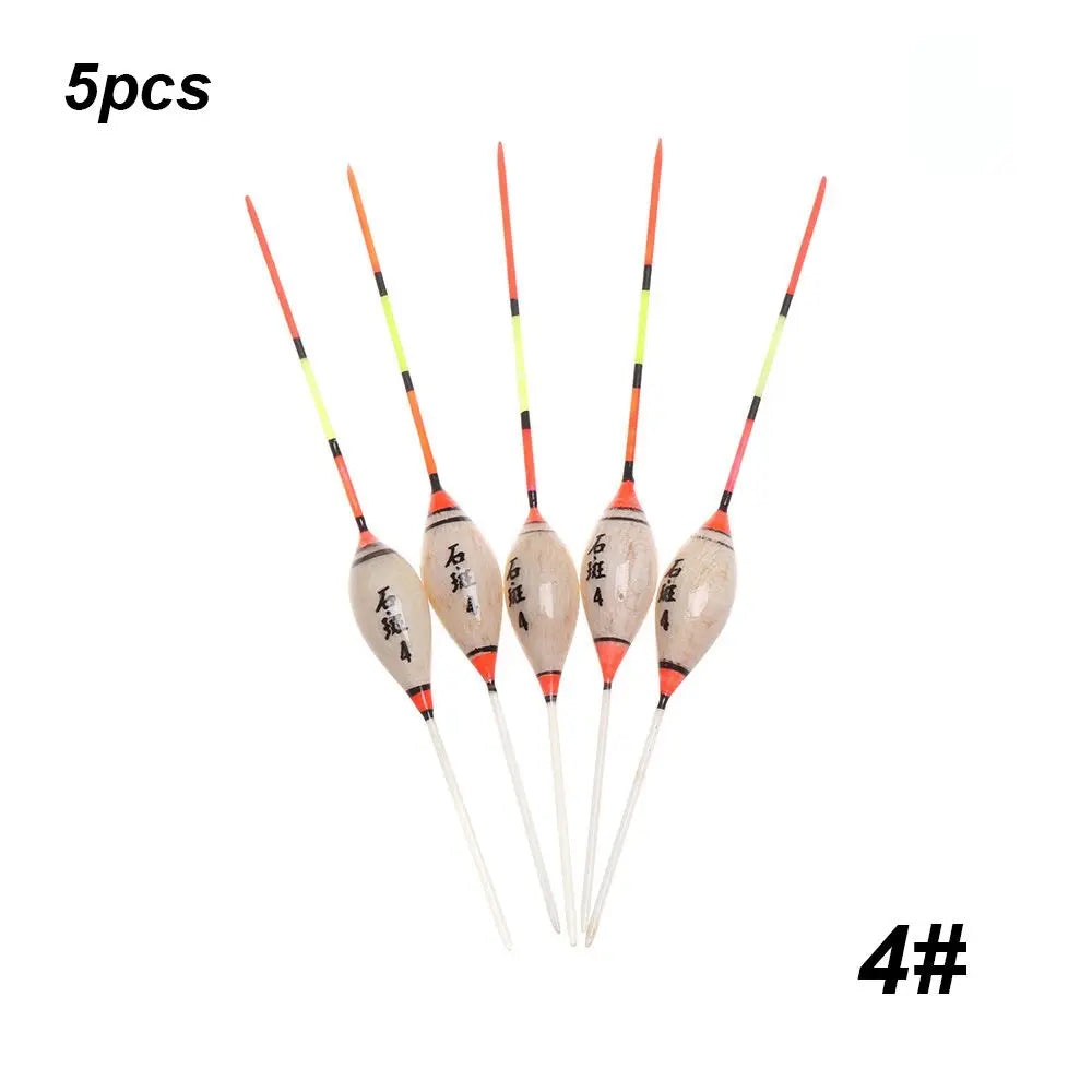 5pcs Fishing Floats Balsa Wood Flotteur Portable Durable Peche Shallow Floating Exquisite Models Accessories