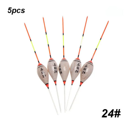 5pcs Fishing Floats Balsa Wood Flotteur Portable Durable Peche Shallow Floating Exquisite Models Accessories