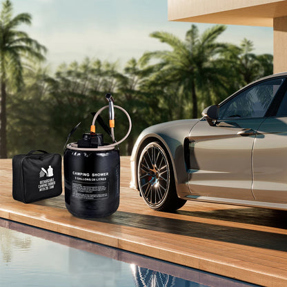 Portable Camping Shower with 20L Solar Heating Bag Rechargeable Electric Pump For Watering Flowers Hiking Beach Dog Washing