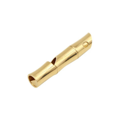 Brass Bamboo Whistle Pure Copper Metal Whistle Outdoor Survival EDC Whistle Stall Artifact Pendant Decoration Survivalist Gear
