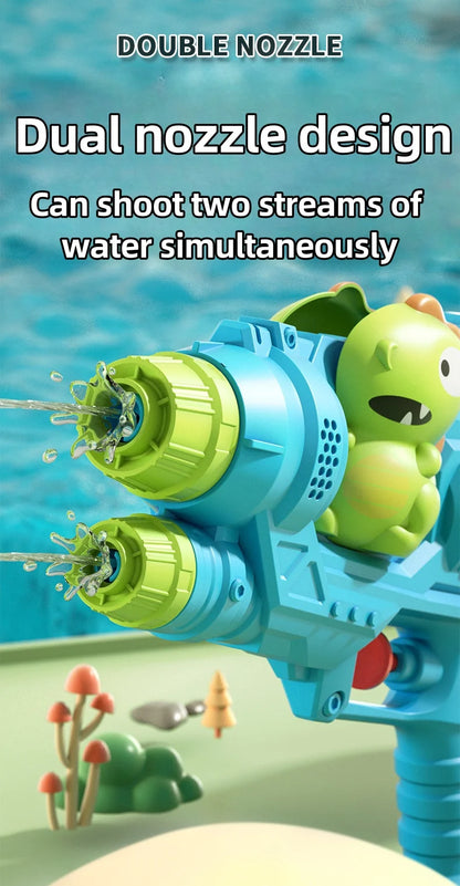 Dinosaurs, ducks, sharks, twin sprinklers, water gun toys, water fights, family gatherings, party games, water pools, beach toys