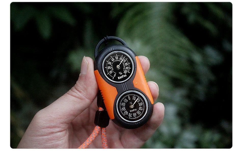 KANPAS Thermometer Compass Kit /Quality Thermohygrometer Kit / for Outdoor, Camping,Hiking,Trekking,hunting,LiveSaving,Survival