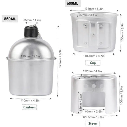 4pcs Cookware Set Outdoor Camping-1