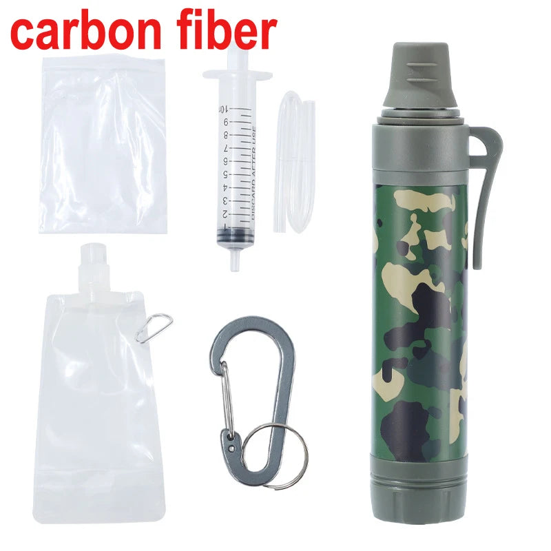 Outdoor camping emergency water filter, outdoor life emergency filtration, direct drinking, individual water purifier, steriliza