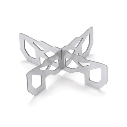 1/2pcs Mini Alcohol Stove Cross Stand Stainless Steel Sturdy Cooking Ultra-light Spirit Burner Cross Stand for Outdoor Camping