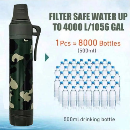 Outdoor camping emergency water filter, outdoor life emergency filtration, direct drinking, individual water purifier, steriliza
