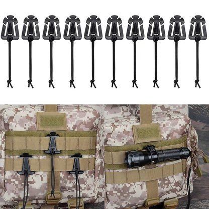 32/13PCS Molle Accessory Kit Outdoor Tactical Backpack Vest Waistband Locking Gear Mesh Support Elastic Buckle Hunting accessory