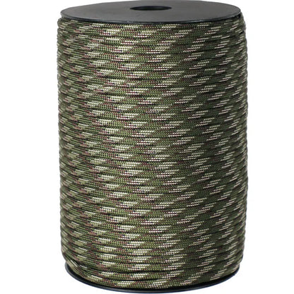 100/50M 550 Military Standard 9-Core Paracord Rope 4mm Outdoor Parachute Cord Survival Umbrella Tent Lanyard Strap Clothesline