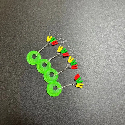 600pcs 100 Groups Float Rubber Stopper Fishing Bobber Stopper Float Oval Bean Space Fishing Line Tackle Accessories