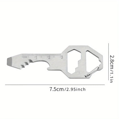 1PC Compact Outdoor Survival Bottle Opener Wrench Screwdriver Pocket EDC Multi Tool Keychain Outdoor Survival Gear Gadget