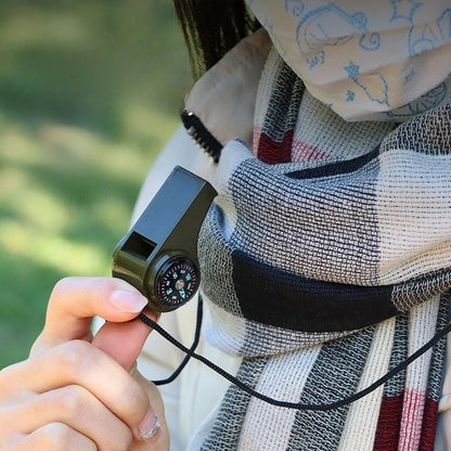 3-in-1 Survival Whistle with Dual Compass Thermometer Outdoor Camping Hiking Emergency Survival Tools Camping Gear