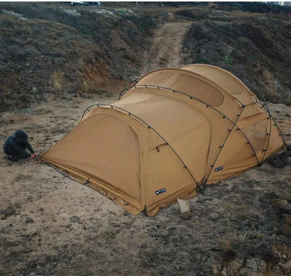 3FUL GEAR 2.0 Beetle 16 Dome Tent 70D Nylon Spherical Tent Breathable Large Space Tunnel Tent With Chimney Mouth Camping Hiking