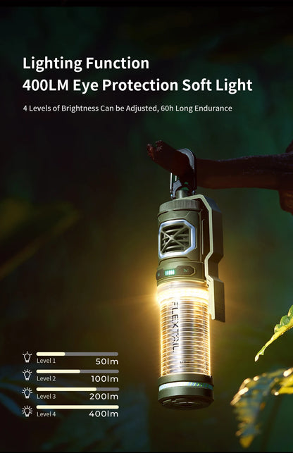 FLEXTAILGEAR TINY REPEL Mosquito Repellent&Lamp Lightweight Outdoor With Rechargeable 4800mAh Battery Camping(No Repellent Pads)