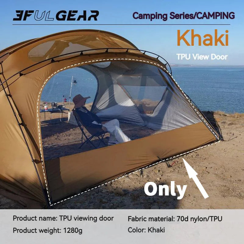 3FUL GEAR 2.0 Beetle 16 Dome Tent 70D Nylon Spherical Tent Breathable Large Space Tunnel Tent With Chimney Mouth Camping Hiking