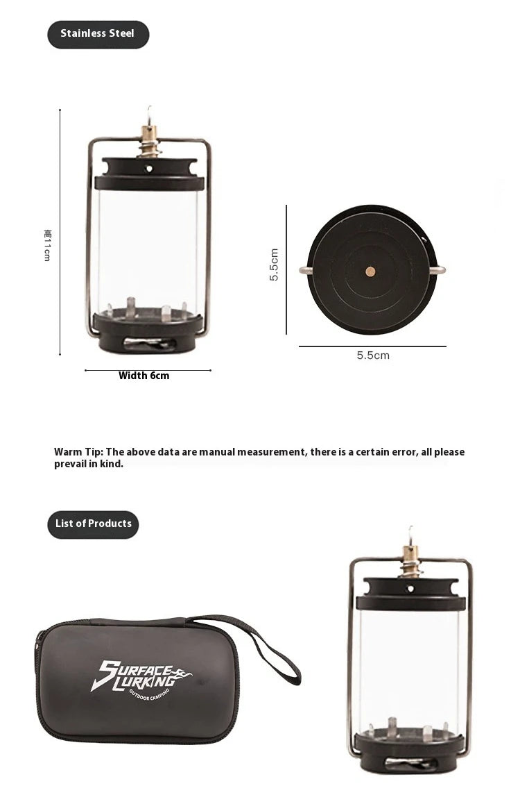 MOUNTAINHIKER GOPEAK Outdoor Candle Light Set Picnic Camping Retro Decorate Ambience Light Creative Desktop Bedside Candle Light