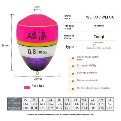 Wave Breaking Wutong Wood Float, Haiyan Fshing Boat Fishing, External Small A-Bo, High Sensitive Fishing Gear Accessories