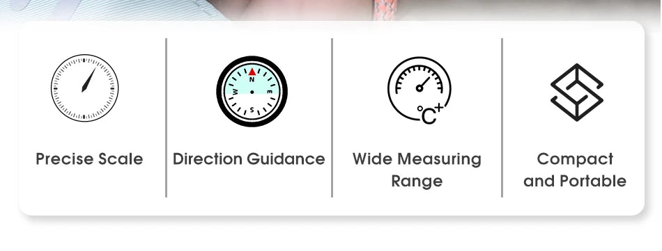 KANPAS Thermometer Compass Kit /Quality Thermohygrometer Kit / for Outdoor, Camping,Hiking,Trekking,hunting,LiveSaving,Survival