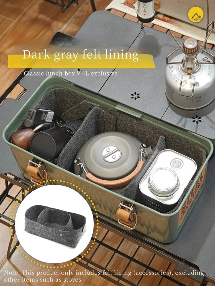Folding Table Top Aluminum Alloy Table Board Plate Mini Shelf Table Board Felt Lining For Stanley Lunch Box 9.4L Camping Gear