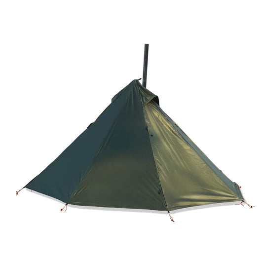 Tipi Hot Tent with Chimney Window Bushcraft Green-0