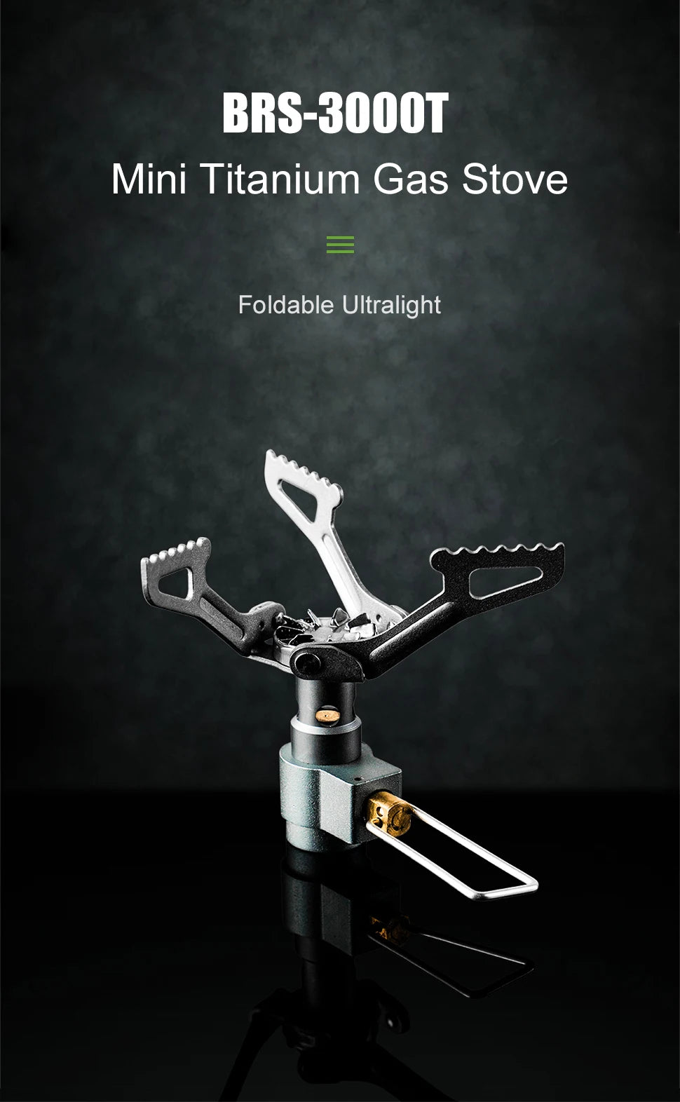 BRS Outdoor Gas Stove Mini Titanium Camping Gas Burner 25g Ultralight Stove Survival Furnace Pocket Picnic Gas Cooker BRS-3000T