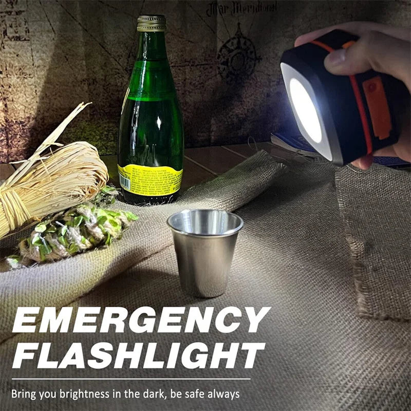 Solar Camping Light Foldable Waterproof USB Rechargeable Lantern 3Modes LED Flashing Lamp Fishing Travle Outdoor Tent Power Bank